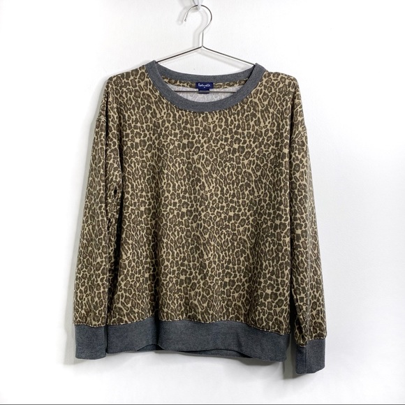 Splendid Gray and Leopard Print Matching 2pc. Jogger Set - Picture 2 of 14